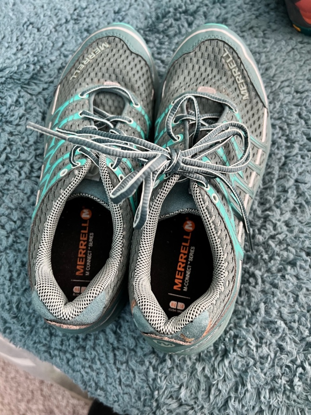 Merrell Gray and Teal Women's Athletic Shoes